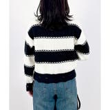 【2025AW新作】ダメージボーダーニットトップス | CLOTHY | 詳細画像5 