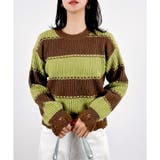 【2025AW新作】ダメージボーダーニットトップス | CLOTHY | 詳細画像7 