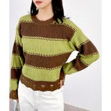 【2025AW新作】ダメージボーダーニットトップス | CLOTHY | 詳細画像8 