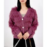 ワイン | 【2025AW新作】フリンジシャギーニットカーディガン | CLOTHY