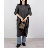 チャコールグレー | 【アウトレット】ポケ付Tシャツワンピース | CLOTHY