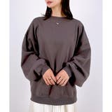 チャコール | 【2026SS新作】裏起毛オーバーサイズスウェットトップス | CLOTHY