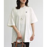 アイボリー(P.) | 男女兼用シンプルロゴTシャツ 半袖 オーバーサイズ | CLOTHY
