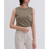 アッシュカーキ | 【TC天竺】ラウンドへムタンクトップ | CLOTHY