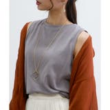 グレイッシュパープル | 【TC天竺】ラウンドへムタンクトップ | CLOTHY