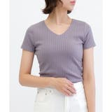 【ワイドリブ】半袖VネックシームレスTシャツ | CLOTHY | 詳細画像23