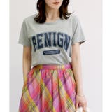 杢グレー(BENIGN) | 【コットン100％】シルケット加工カレッジロゴTシャツ | CLOTHY