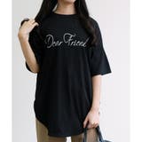 ブラック(typeB) | 【TC天竺】シンプルロゴ裾カーブTシャツ | CLOTHY