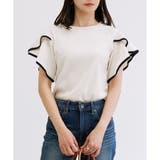 アイボリー | 【新色追加☆】テレコ袖フリルTシャツ | CLOTHY