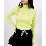 グリーン | 【2025AW新作】テレコ長袖サムホール付きタートルネックTシャツ | CLOTHY