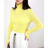 イエロー | 【2025AW新作】テレコ長袖サムホール付きタートルネックTシャツ | CLOTHY