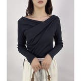 【2025AW新作】テレコ長袖カシュクールTシャツ | CLOTHY | 詳細画像2