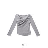 【2025AW新作】テレコ長袖カシュクールTシャツ | CLOTHY | 詳細画像24