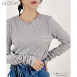 【2025AW新作】テレコ長袖シャーリングTシャツ | CLOTHY | 詳細画像1