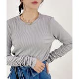 グレー | 【2025AW新作】テレコ長袖シャーリングTシャツ | CLOTHY