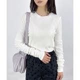 オフホワイト | 【2025AW新作】テレコ長袖シャーリングTシャツ | CLOTHY