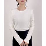 オフホワイト(クルーネック) | 【2025AW新作】ネックが選べる長袖ベーシックリブTシャツ | CLOTHY