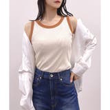 アイボリー | 【2026SS新作】テレコバイカラータンクトップ | CLOTHY