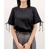 ブラック | 【2026SS新作】さらさら天竺袖リボンT | CLOTHY