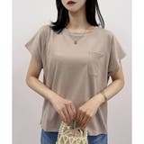 ベージュ | 【2026SS新作】さらさら天竺ポケ付ドルマンT | CLOTHY