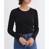 ブラック | 【スムース】長袖クルーネックTシャツ | CLOTHY