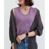 ラベンダー | 【コットン100％】Vネックタンクトップ | CLOTHY