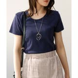 ネイビー | 【コットン100％】半袖クルーネックTシャツ | CLOTHY