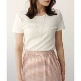 オフホワイト | 【コットン100％】半袖クルーネックTシャツ | CLOTHY