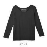 ブラック | 【プラズマヒート】ワイドクルーネックヒートインナー | CLOTHY