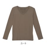 カーキ | 【プラズマヒート】Vネックヒートインナー | CLOTHY