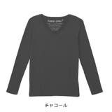 チャコール | 【プラズマヒート】Vネックヒートインナー | CLOTHY
