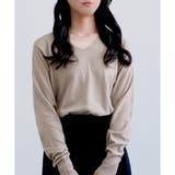 モカ | 【もちもちニット】Vネックニット | CLOTHY