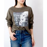 カーキ(typeB) | ■残りわずか■裏起毛モノトーン転写トレーナー | CLOTHY