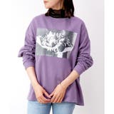 パープル(typeA) | ■残りわずか■裏起毛モノトーン転写トレーナー | CLOTHY