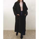 ブラック | 【アウトレット】袖タックリバーコート | CLOTHY