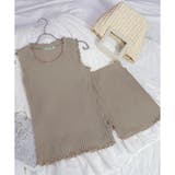 (フリル)モカ | 【アウトレット】2点セット ルームウェア セットアップ 夏 サマー | CLOTHY