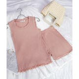 (フリル)サーモンピンク | 【アウトレット】2点セット ルームウェア セットアップ 夏 サマー | CLOTHY