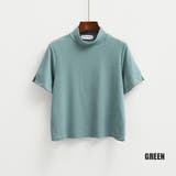 グリーン | ハイネック 半袖 Tシャツ | IRADOWL