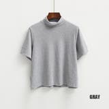 グレー | ハイネック 半袖 Tシャツ | IRADOWL
