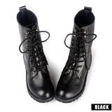 ブラック | ブーツ レディース 編み上げ | IRADOWL