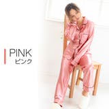 ピンク | パジャマ レディース サテンパジャマ | IRADOWL