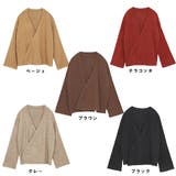 Vネックウエストニットカーディガン カーディガン レディース | IRADOWL | 詳細画像13