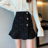 ハイウエストパールボタンミニスカート ミニスカート ミニスカ | IRADOWL | 詳細画像6