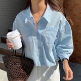 ライトブルー | ブルーカラーショート丈シャツ ショート丈シャツ ブルー | IRADOWL