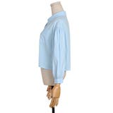 ブルーカラーショート丈シャツ ショート丈シャツ ブルー | IRADOWL | 詳細画像5