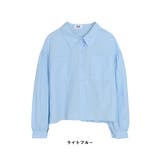 ブルーカラーショート丈シャツ ショート丈シャツ ブルー | IRADOWL | 詳細画像8