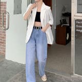 オーバーサイズ半袖ジャケット 5分袖 ライトアウター | IRADOWL | 詳細画像9