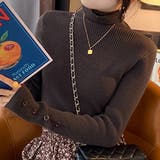 ダークグレー | トップス リブ ニット | IRADOWL