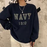 ネイビー | トップス スウェット ロゴ | IRADOWL