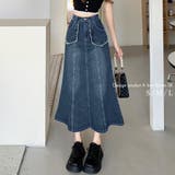 スカート デニムスカート Aライン | IRADOWL | 詳細画像1